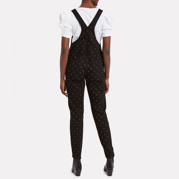 WEWOREWHAT crystal embellished black overalls L NWT - Picture 5 of 13